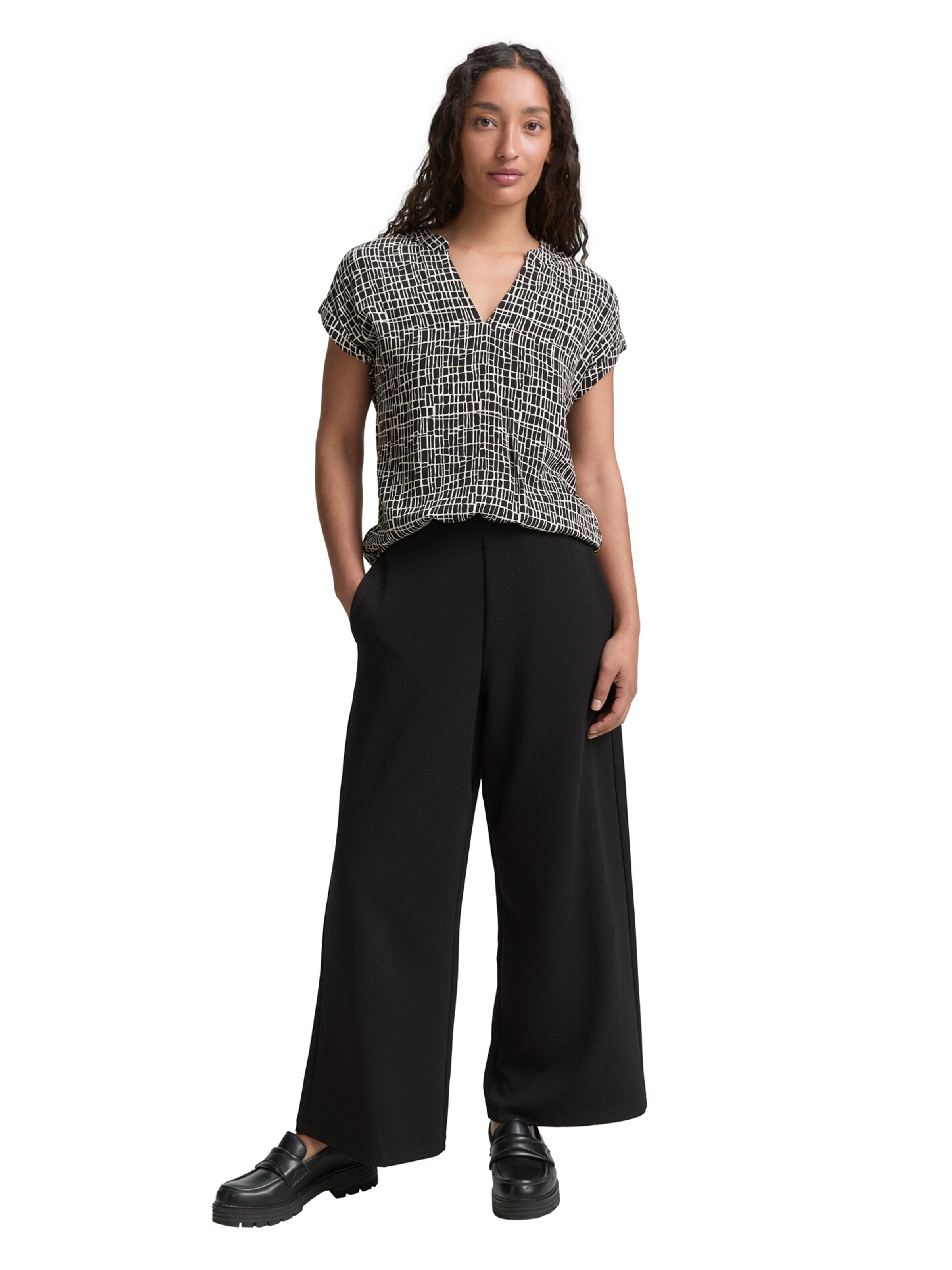 TOM TAILOR Блуза в черно