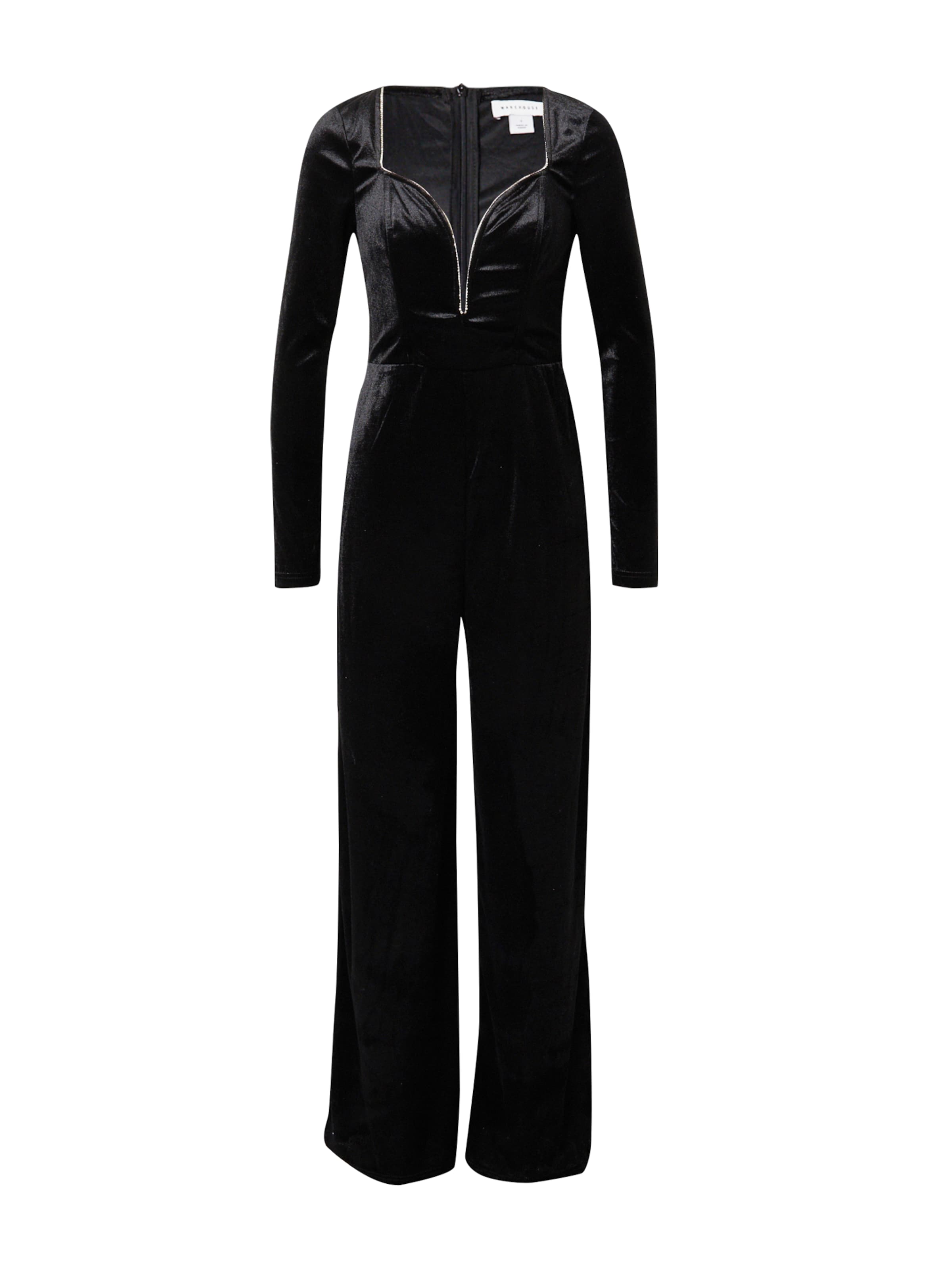 Warehouse Jumpsuit in Zwart: voorkant