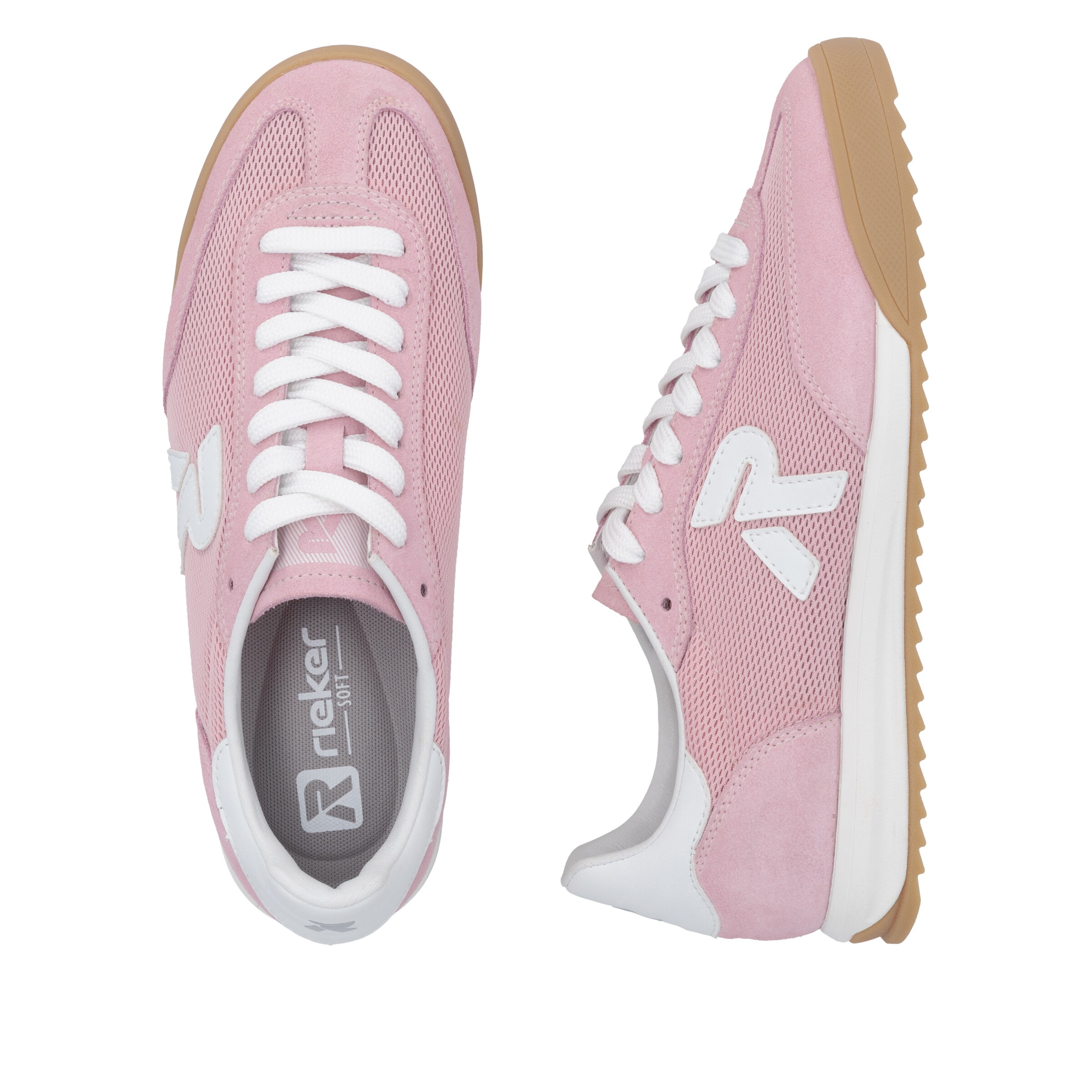 Baskets basses Rieker Sport en rose