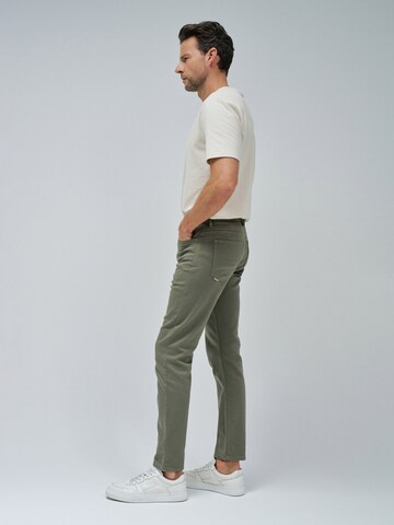 Coupe slim Pantalon chino Salsa Jeans en vert