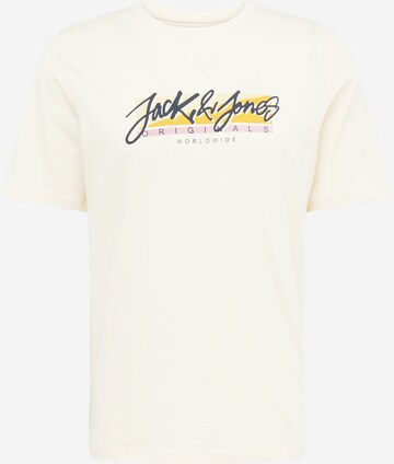 T-Shirt 'TAMPA' JACK & JONES en beige : devant