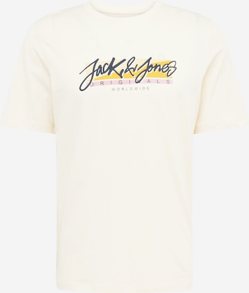 T-Shirt 'TAMPA' JACK & JONES en beige : devant