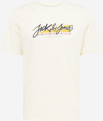 JACK & JONES T-Shirt 'TAMPA' in creme / gelb / hellpink / schwarz, Produktansicht