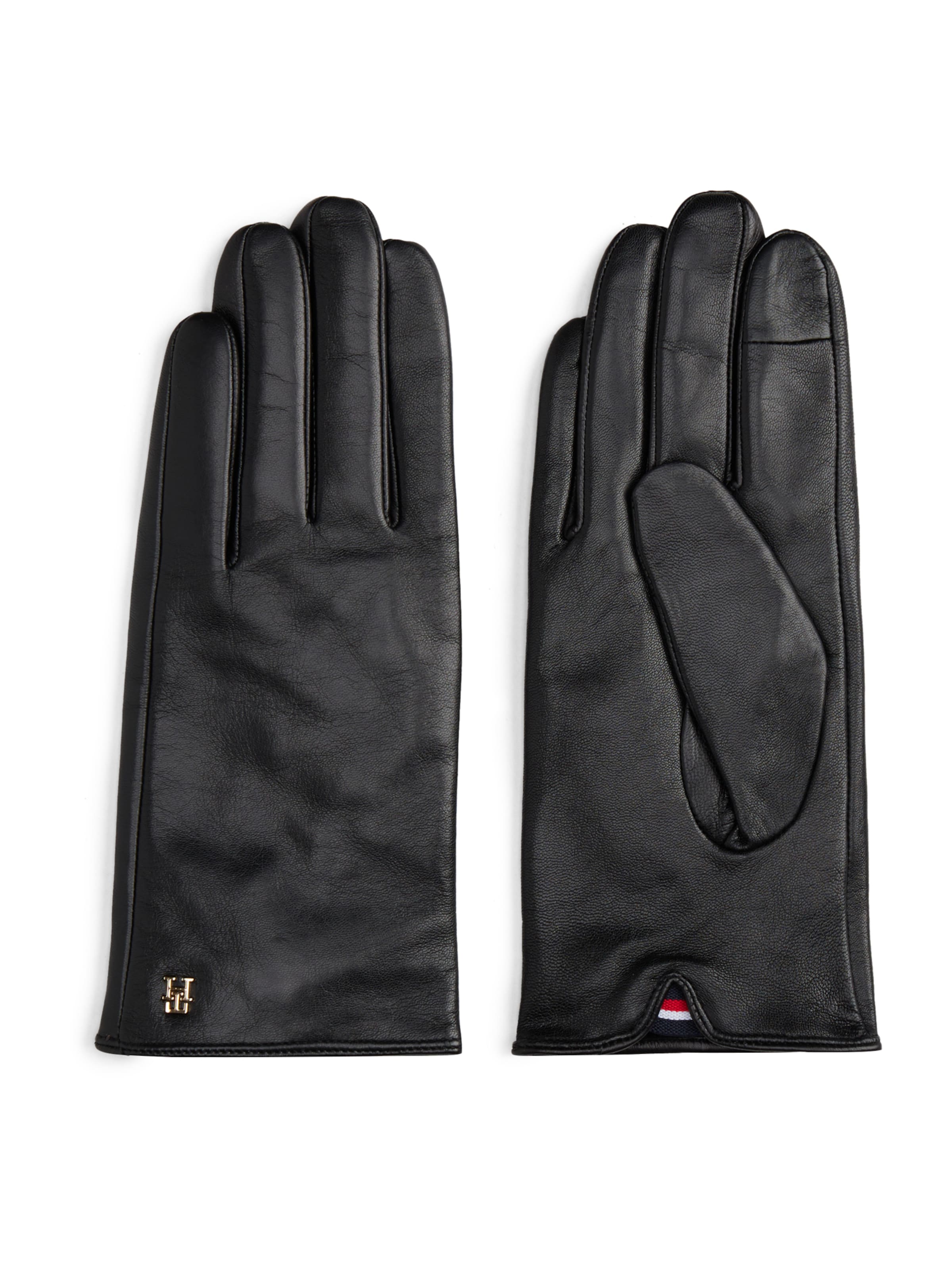 juoda TOMMY HILFIGER Pirštuotos pirštinės: priekis