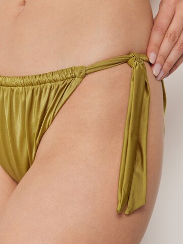 CALZEDONIA Bikini Bottoms 'Shiny Satin' in Green