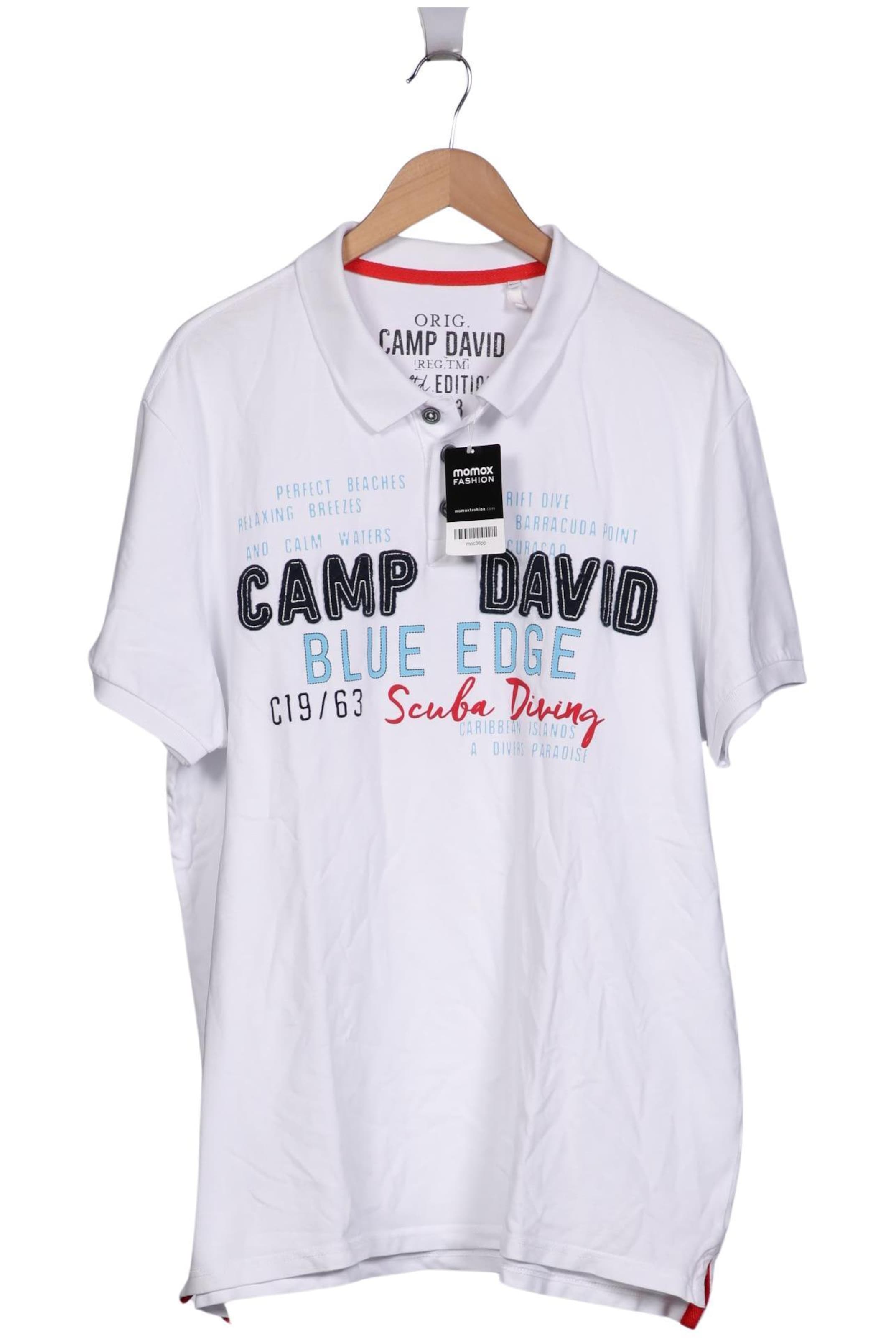 CAMP DAVID Shirt in XXXL in White: front