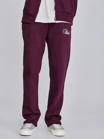 Loosefit Pantalon de sport SikSilk en rouge : devant