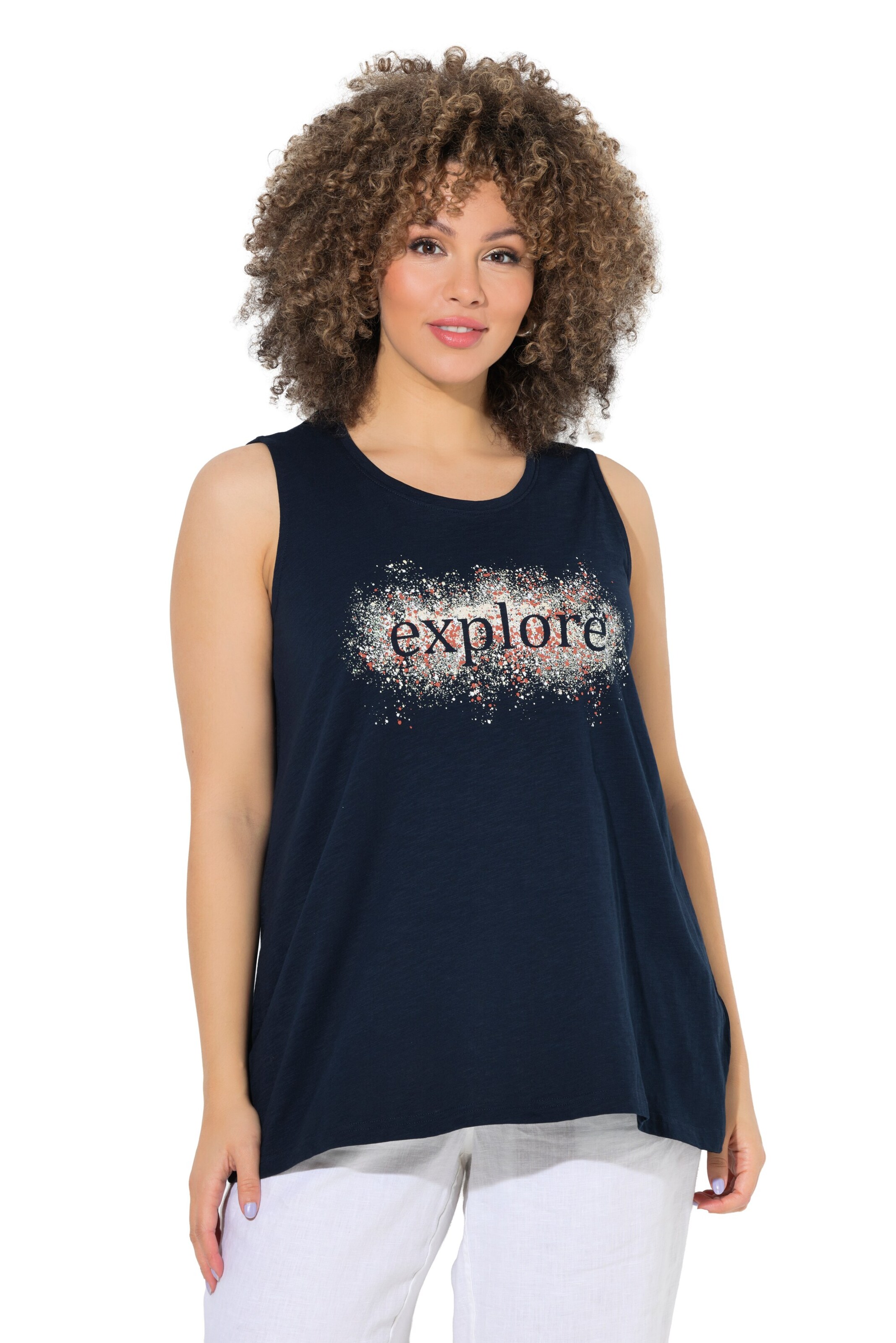 Ulla Popken Top in Schwarz: Vorderseite