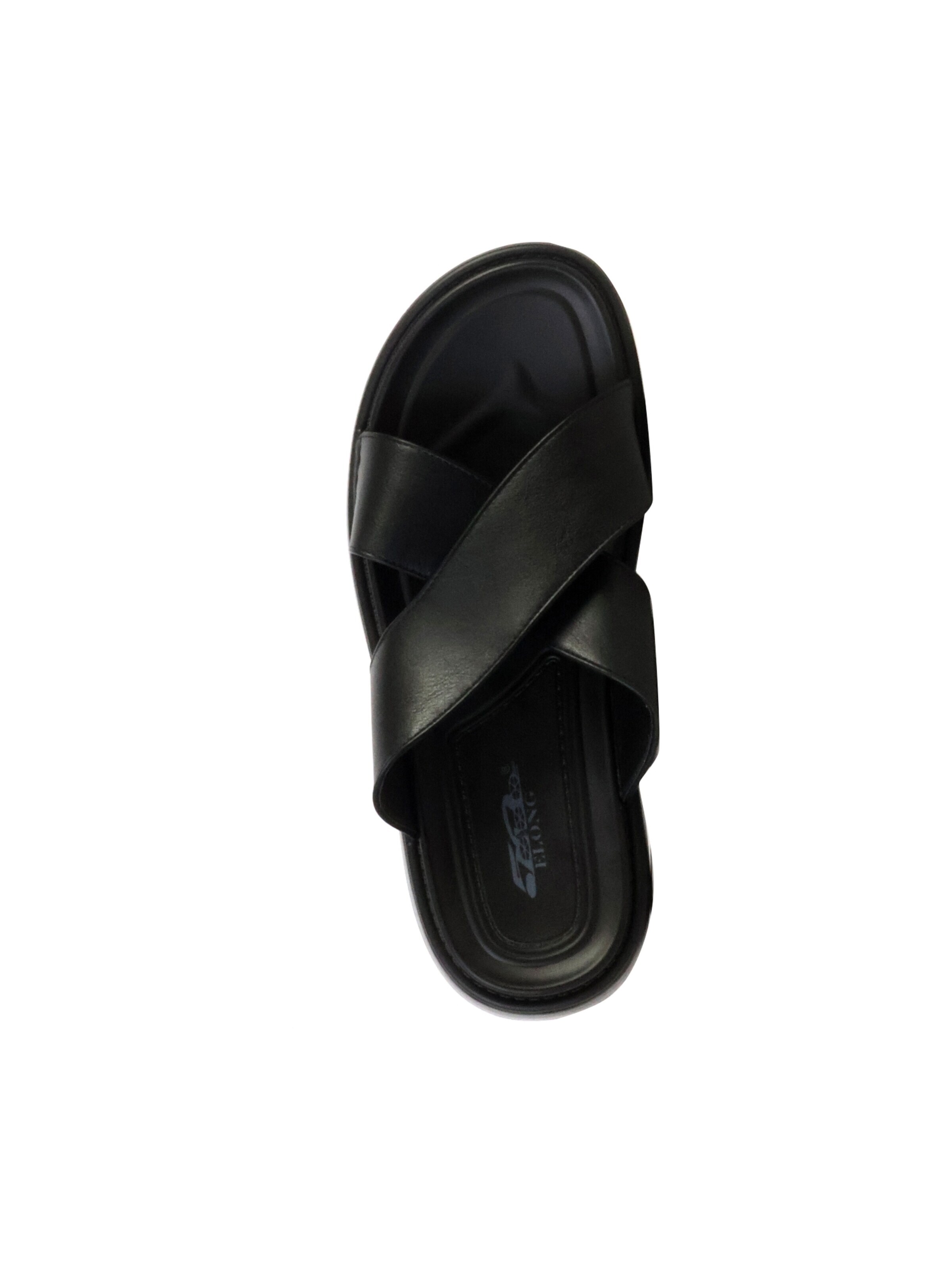 Sandalo 'Flache Sandalen zum Hineinschlüpfen' di Elong in nero
