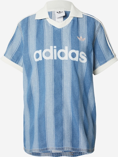 Marškinėliai iš ADIDAS ORIGINALS, spalva – tamsiai (džinso) mėlyna / šviesiai mėlyna / balta, Prekių apžvalga