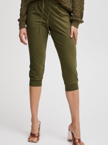 b.young Tapered Broek 'PANDINA' in Groen: voorkant