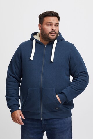 Blend Big Zip-Up Hoodie in Blue: front