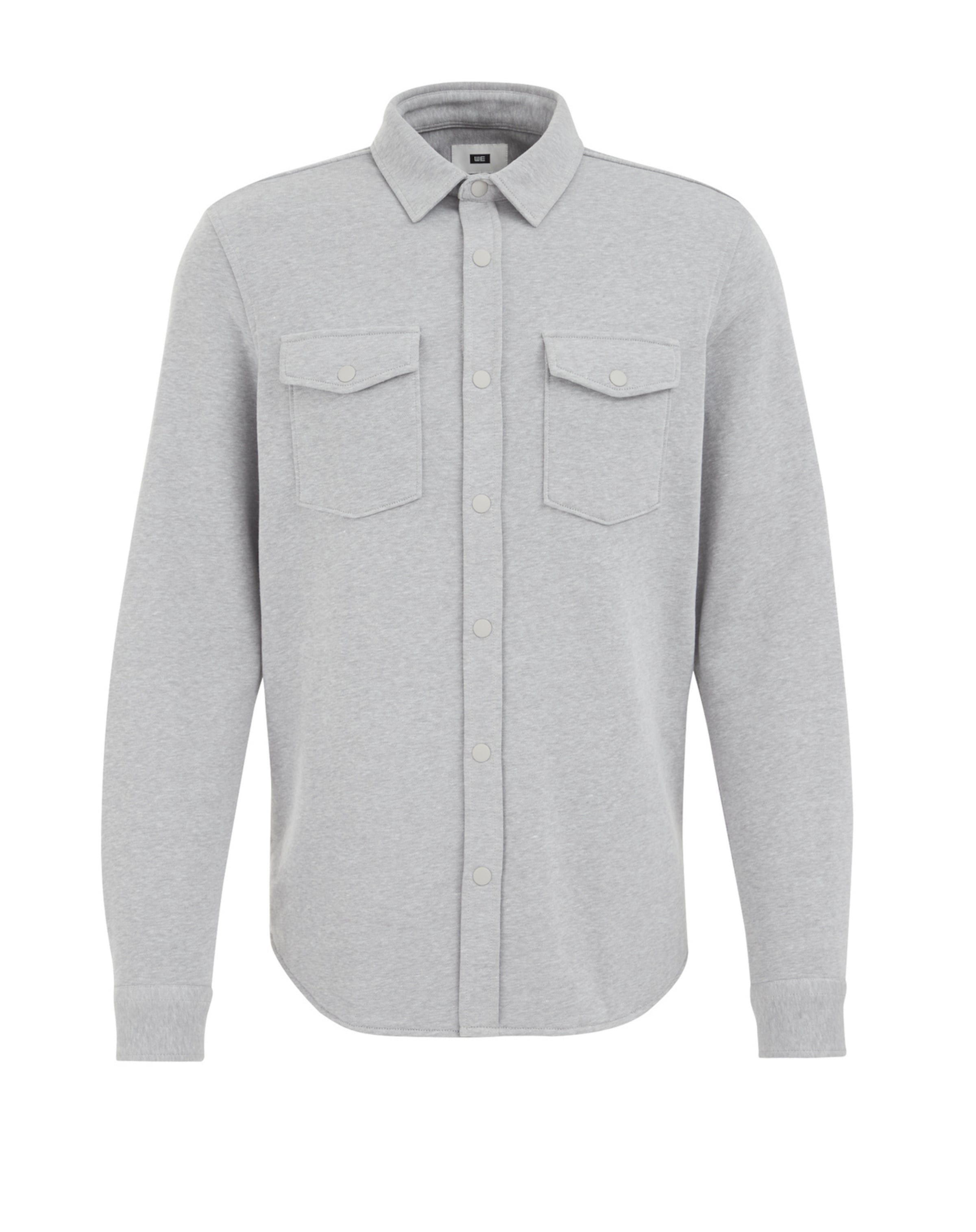 WE Fashion Regular fit Φθινοπωρινό και ανοιξιάτικο μπουφάν σε γκρι: μπροστά