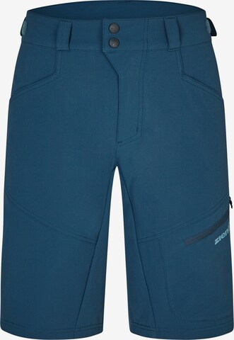 ZIENER Regular Workout Pants 'NELAT' in Blue: front