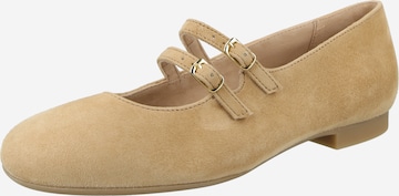 smėlio Paul Green Balerinos su dirželiais: priekis