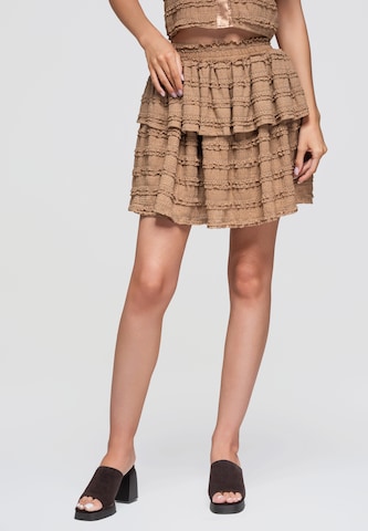Ombre Rok in Bruin: voorkant