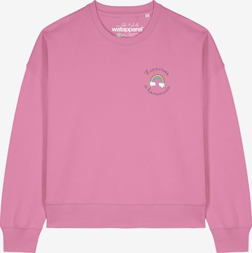 Watapparel Sweatshirt 'Happiness is homemade ' in Pink: Vorderseite