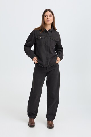 Pulz Barrel Jeans in Brown