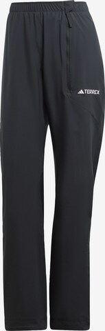 ADIDAS TERREX Loose fit Outdoor Pants in Black: front