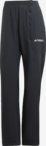 ADIDAS TERREX Loose fit Outdoor Pants in Black: front