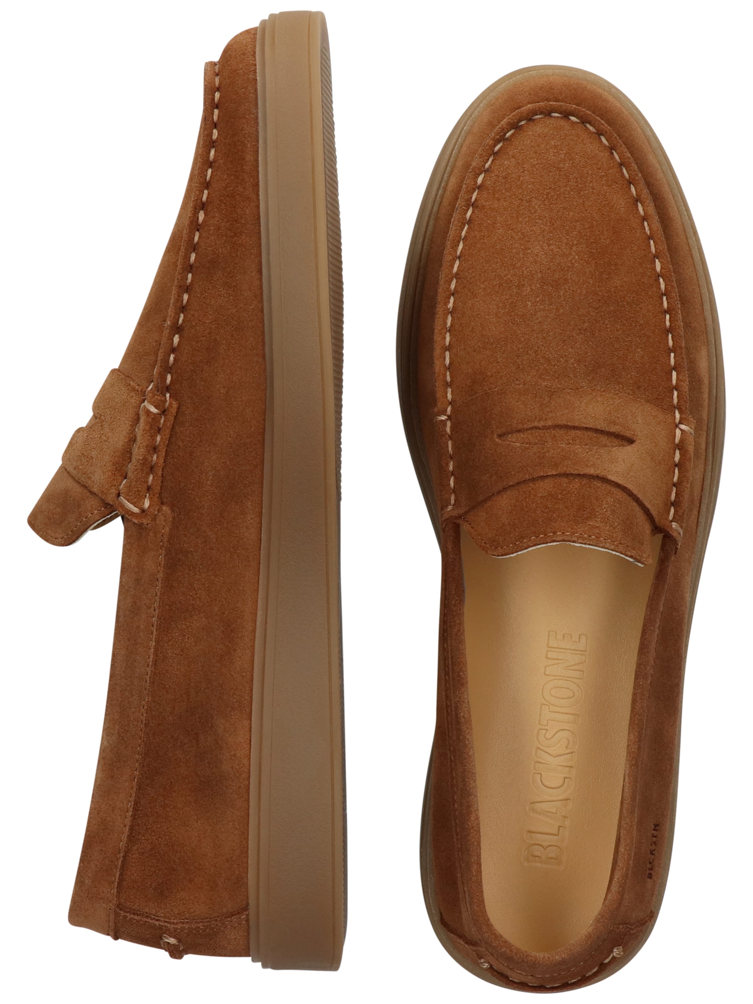 BLACKSTONE Mockasin 'Zuko Enzo DG370' i brun