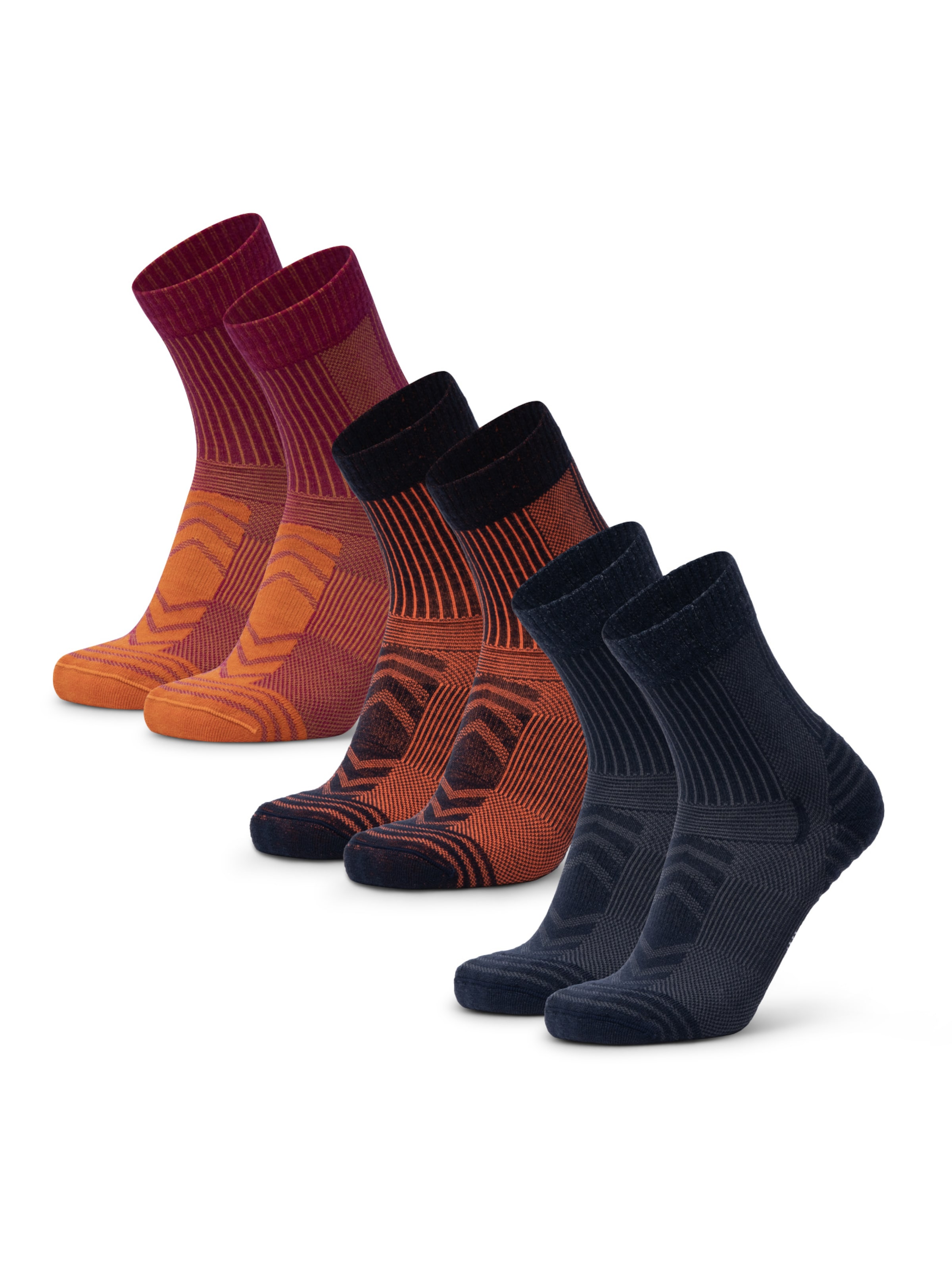 Chaussettes de sport 'Light Hiking Crew' DANISH ENDURANCE en orange : devant