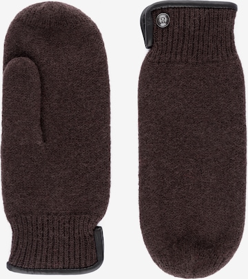 Roeckl Mittens 'FELTED WOOL' in Brown: front