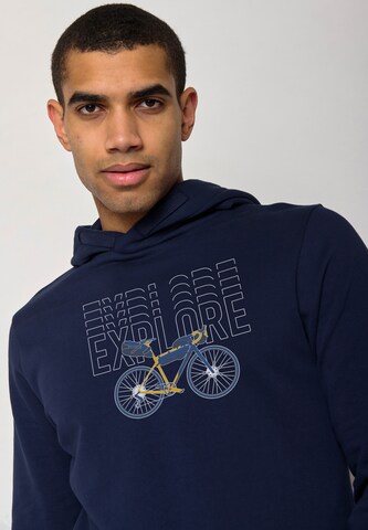 GREENBOMB Sweatshirt 'Bike Gravel' in Blue