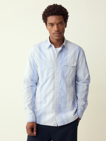 Next Regular fit Srajca | modra barva: sprednja stran