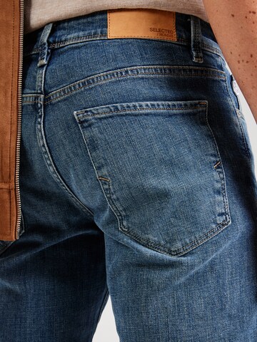 SELECTED HOMME Slimfit Kavbojke 'SLH175- LEON' | modra barva