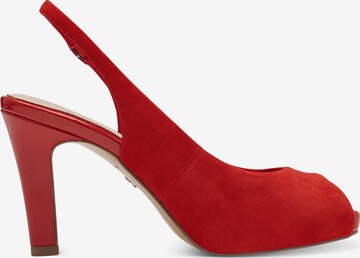 TAMARIS - Zapatos destalonado en rojo
