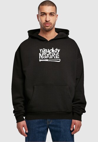 Merchcode Sweatshirt 'Naughty By Nature' in Schwarz: predná strana