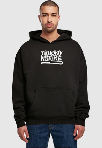 Merchcode Sweatshirt 'Naughty By Nature' in Schwarz: Vorderseite