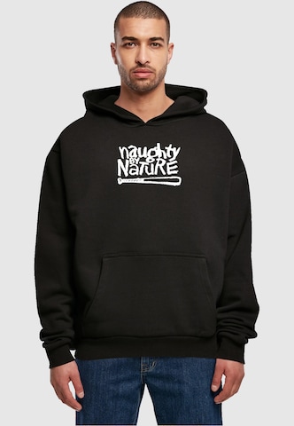 Merchcode Sweatshirt 'Naughty By Nature' in Black: front