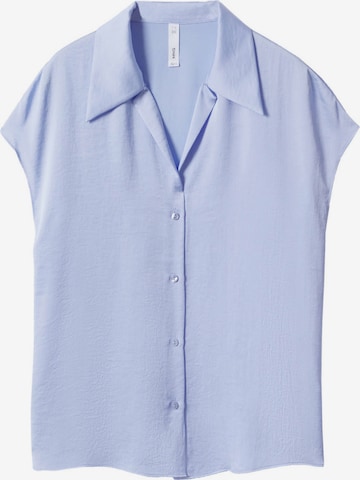 MANGO Blouse 'SASSA' in Blauw: voorkant