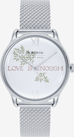 August Berg Analog Watch in Silver: front