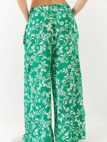 Wide Leg Pantalon Bianco Lucci en vert
