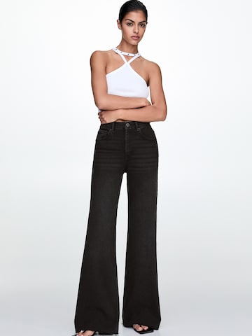 Pull&Bear Wide leg Jeans i svart