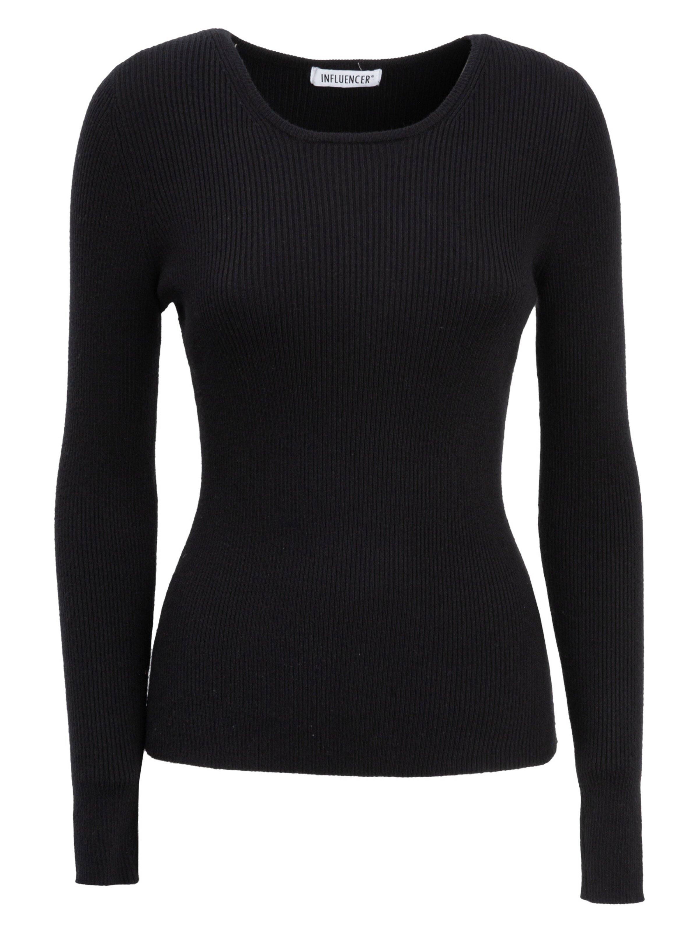 Influencer Sweater in Black: front