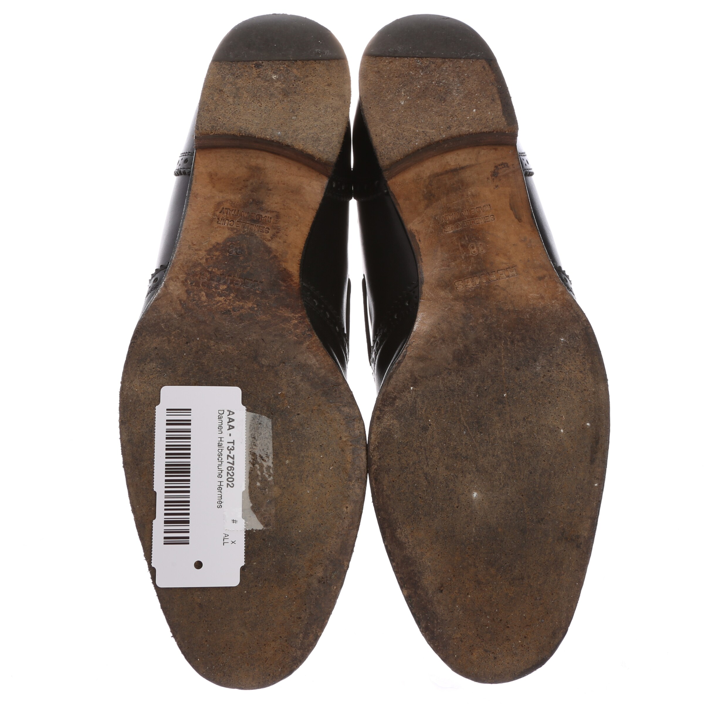 HERMÈS Halbschuhe 38 in Schwarz