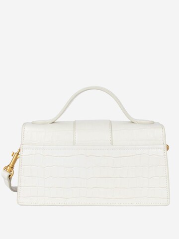 LANCASTER Paris Handbag 'Lancaster Sac baguette A rabat avec fermoir M Croco Ily Ecru' in Beige