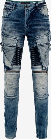 CIPO & BAXX Cargo Jeans in Blue: front