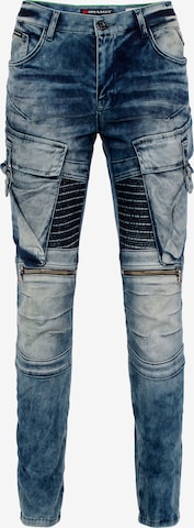 CIPO & BAXX Cargo Jeans in Blue: front