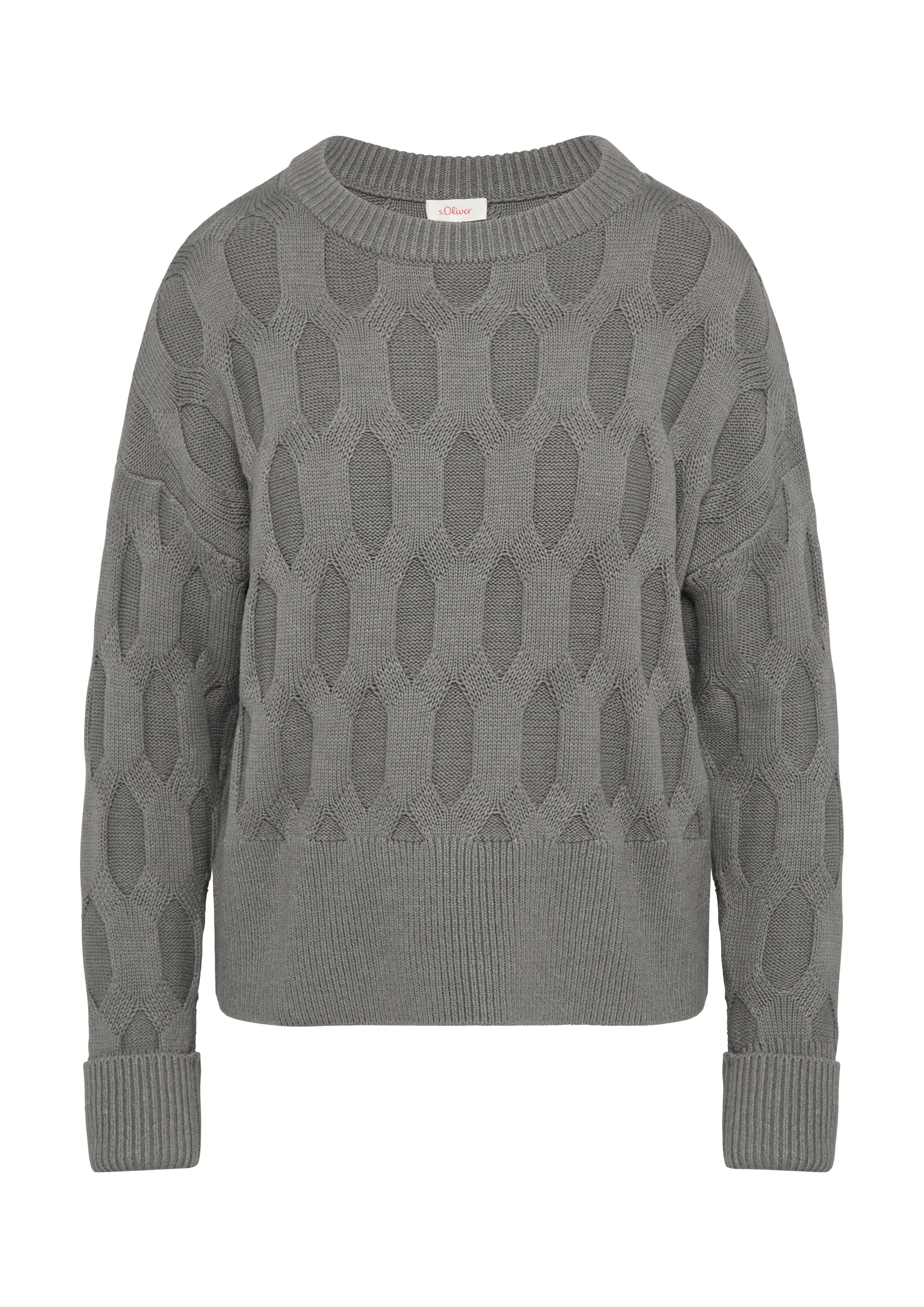 s.Oliver Pullover in Grau: Vorderseite