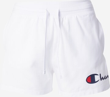 Pantaloni de la Champion Authentic Athletic Apparel pe alb: față