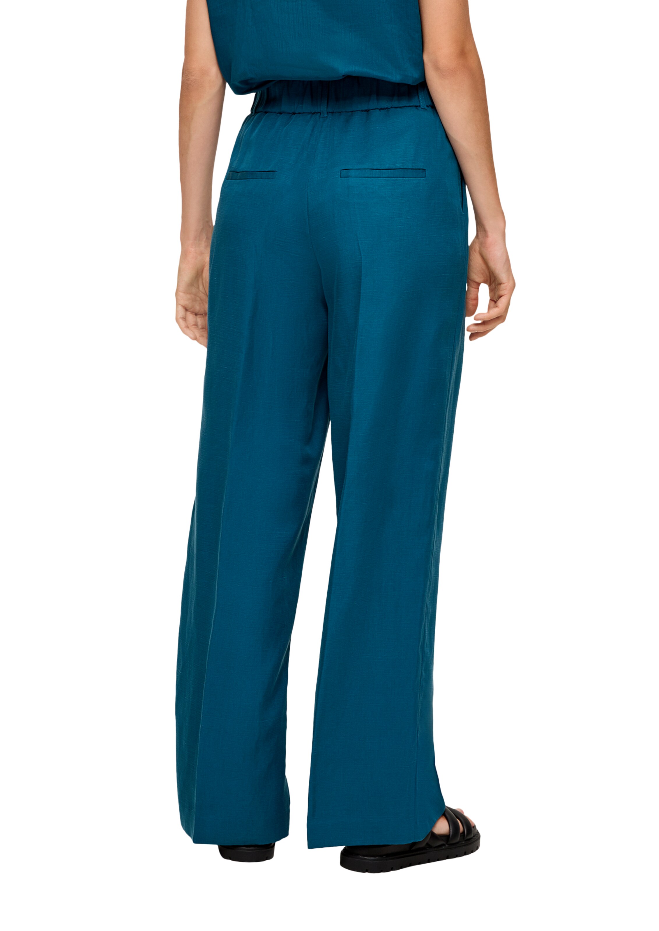 s.Oliver BLACK LABEL Wide Leg Hose in Blau