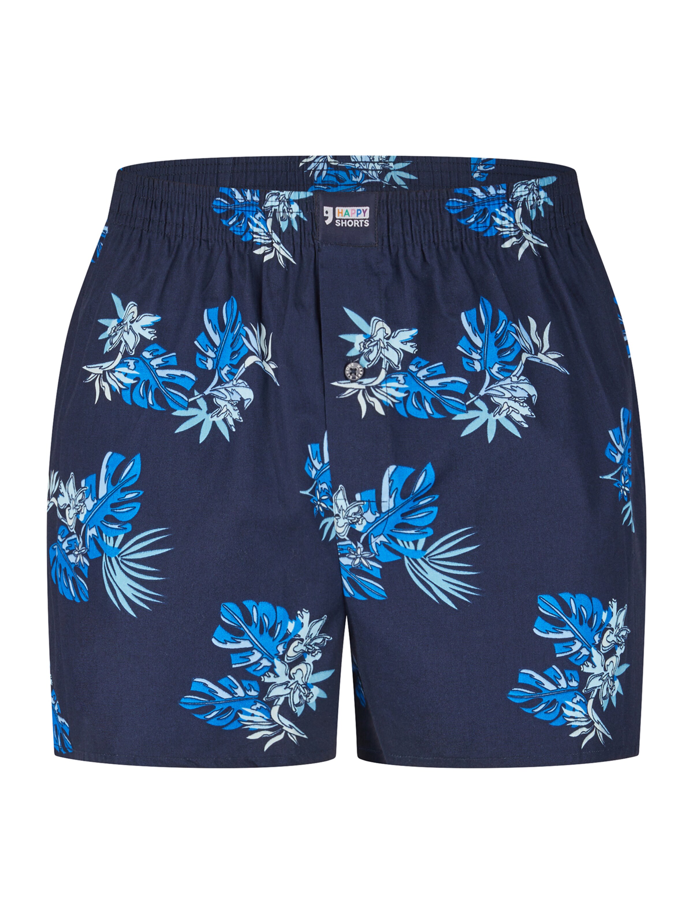 Happy Shorts Boxer ' Motives ' in Blau: Vorderseite