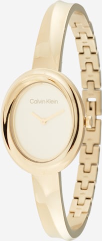 Calvin Klein - Relógios analógicos 'TWISTED BEZEL' em ouro: frente