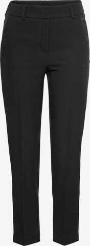 LAURA SCOTT Regular Pleated Pants in Black: front