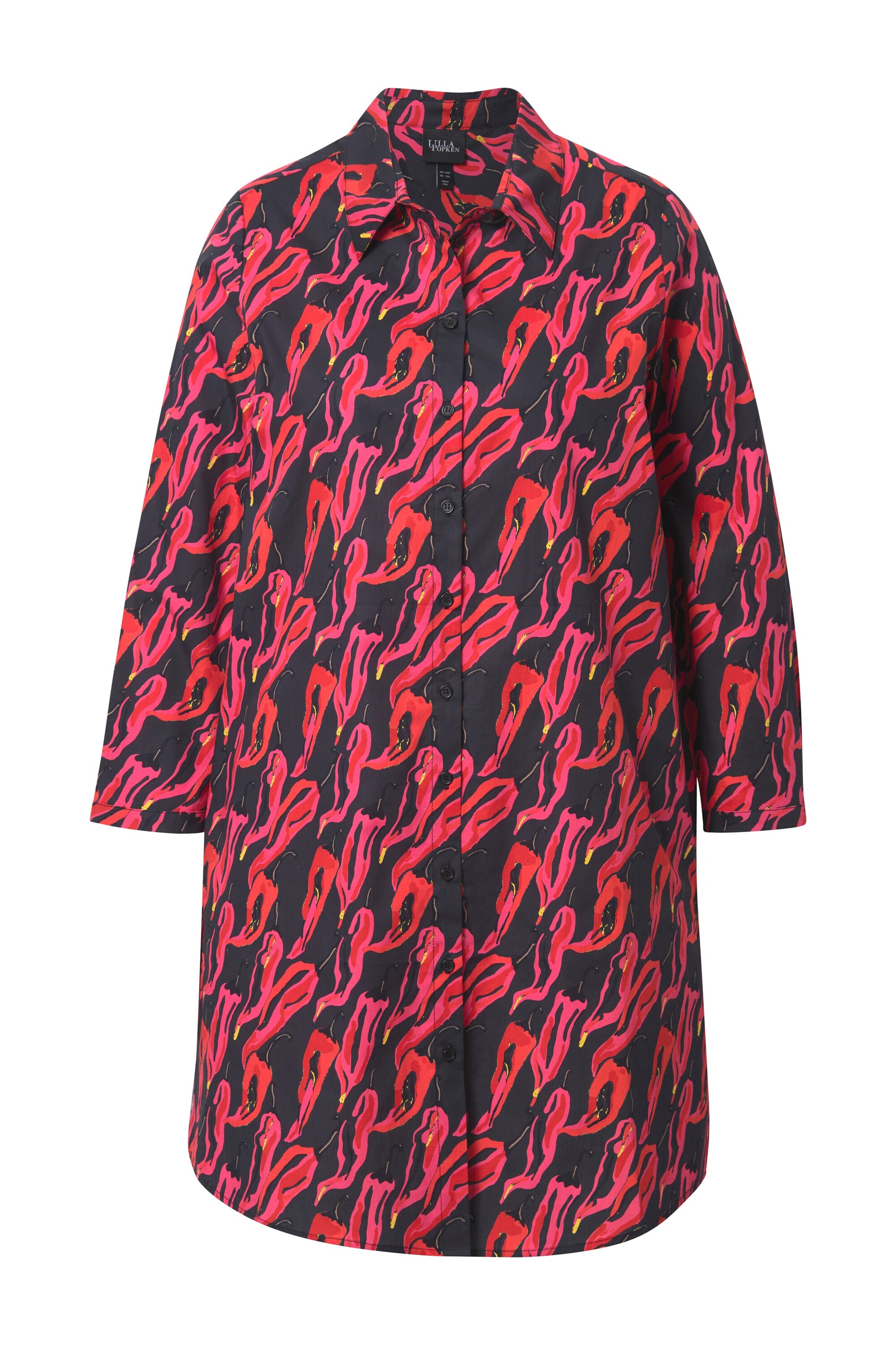 Ulla Popken Bluse in Schwarz: Vorderseite